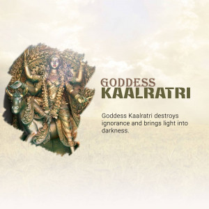 Image of Goddess Kaalratri, a fierce form of Durga