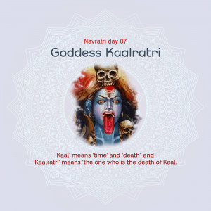 Image depicting Goddess Kaalratri, a fierce form of Durga, celebrated during Navratri.