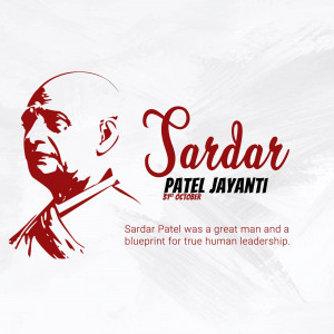 Illustration of Sardar Vallabhbhai Patel for Jayanti celebration