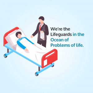 Doctor visiting a patient in a hospital bed