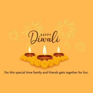 Diwali celebration with lit lamps and fireworks