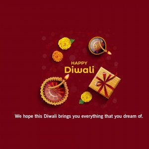 Diwali celebration with diya lamps and gifts
