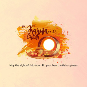 Karwa Chauth illustration with traditional elements