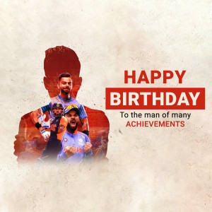 Birthday wish for Virat Kohli, Indian cricketer