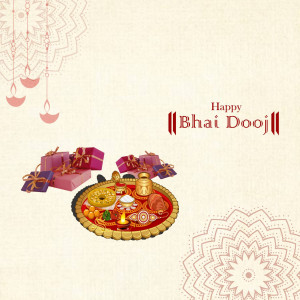Bhai Dooj Pooja Thali with Gifts