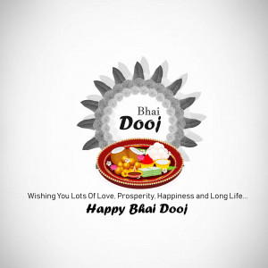 Bhai Dooj celebration with traditional thali and decorations