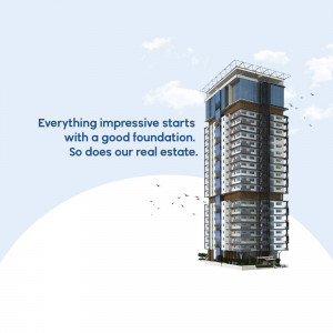 Modern high-rise building with a motivational quote.