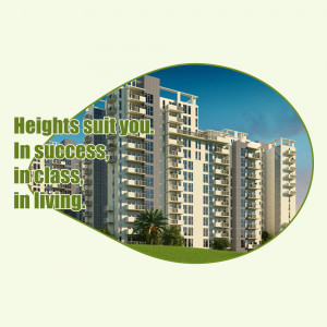 Modern high-rise apartment building with green landscaping