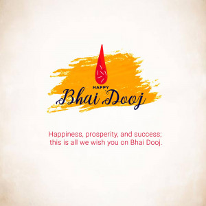 Bhai Dooj greeting with a tilak and text