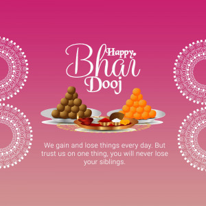 Bhai Dooj celebration with sweets and traditional decorations