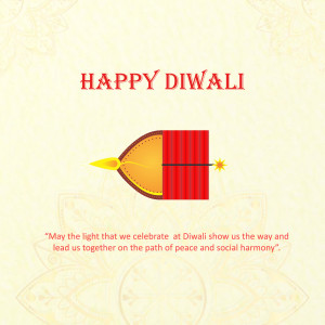 Happy Diwali - Festival Of Lights Creative Design For Instagram