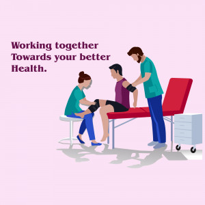 A physical therapist assisting a patient with knee rehabilitation.