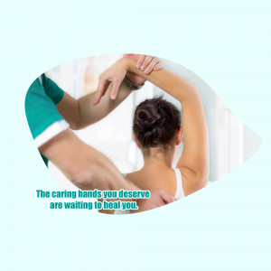 A physiotherapist assisting a patient with stretching exercises.