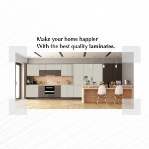 Elegant kitchen design featuring high-quality laminates.