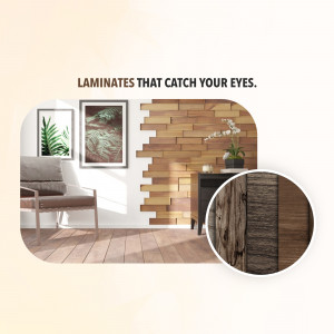 Interior design featuring wood laminate wall panels and flooring