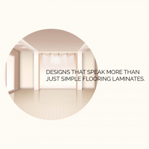 Interior view of a room with light-colored laminate flooring and a minimalist design.