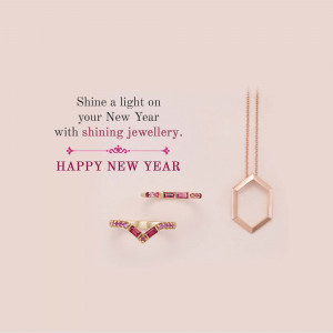 Rose gold jewellery collection for New Year