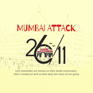 Commemorative image for the 26/11 Mumbai Attacks