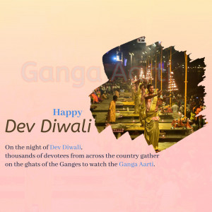 Dev Diwali celebration at the Ganges River with Ganga Aarti