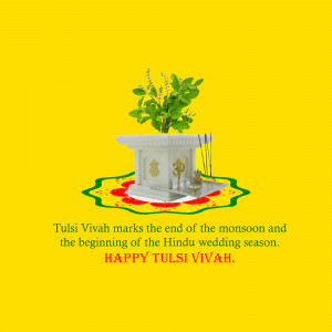 Happy Tulsi Vivah Banner For Telegram