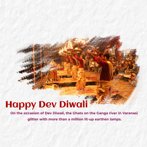Dev Diwali celebration with lit lamps on the Ghats of Varanasi