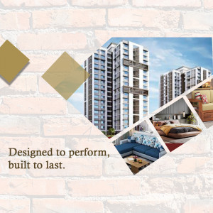 Modern apartment building with interior views