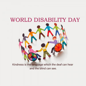 Paper cut-out figures holding hands in a circle, representing diversity and inclusion for World Disability Day.