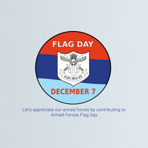 Armed Forces Flag Day emblem with text 'December 7'