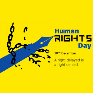 Image depicting a broken chain and a pen symbolizing freedom and the importance of writing for Human Rights.