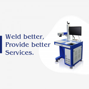 Fiber laser marking machine for precision welding and engraving