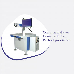 Industrial laser marking machine with computer and control panel