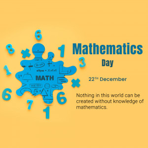 Illustration for Mathematics Day with numbers and math symbols
