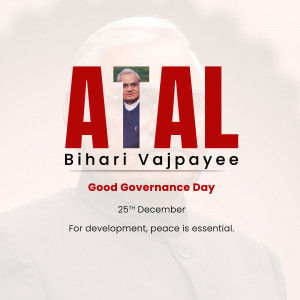 Image commemorating Atal Bihari Vajpayee on Good Governance Day