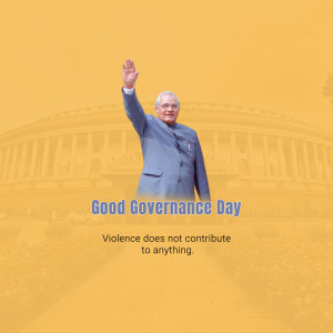 Image of Atal Bihari Vajpayee with Good Governance Day message