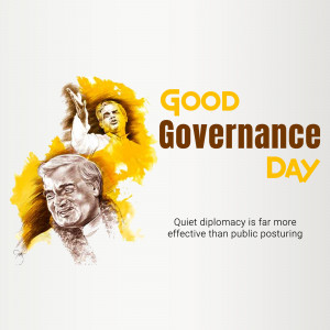 Image depicting Atal Bihari Vajpayee with text 'Good Governance Day'