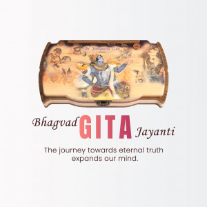 Bhagavad Gita Jayanti - Illustration of Krishna and Arjuna