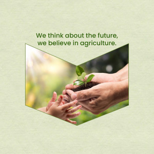 Hands holding a seedling, representing growth and sustainability in agriculture.