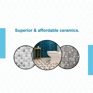 Image showcasing a variety of ceramic tile designs for bathrooms and floors.