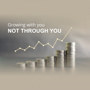 Image depicting financial growth with stacked coins and an upward trending line graph.