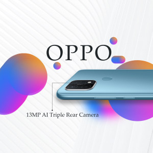 OPPO smartphone showcasing its camera features