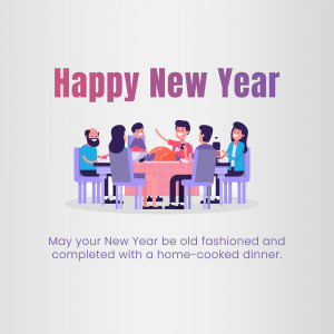 Happy New Year Dinner Advertisement For Pinterest