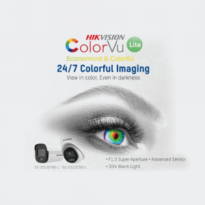 Hikvision ColorVu Lite camera with colorful imaging and eye detail
