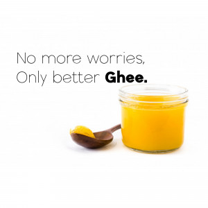 Jar of ghee with a spoon