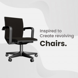 Black revolving office chair with a five-star base