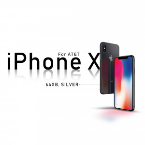 iPhone X for AT&T with 64GB Silver storage