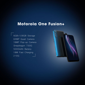 Motorola One Fusion+ smartphone with key specifications