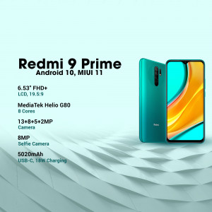 Redmi 9 Prime Android smartphone with specifications