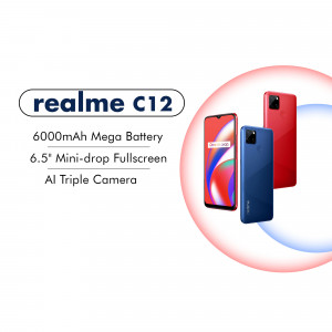 Realme C12 smartphone with 6000mAh battery and features