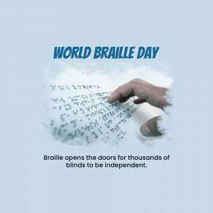 Image depicting a hand reaching towards a strip of Braille, symbolizing accessibility for the visually impaired.