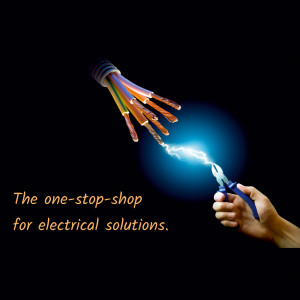 Electrical wires being cut with pliers causing a spark